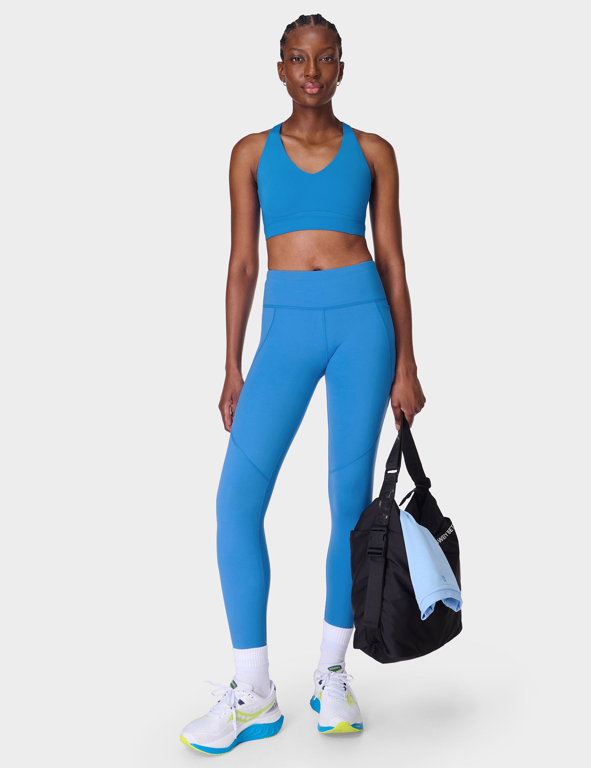 Power Pulse Bra - High Support Workout Sports Bra for Women, Tidal Blue - Perfect for Running, Yoga & Gym Fitness Activities