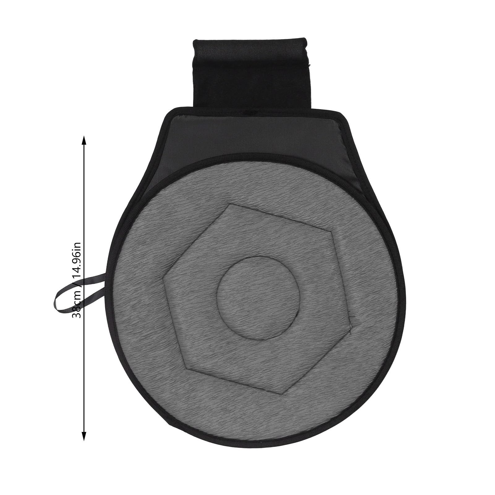 360 Degree Rotating Car Seat Cushion - Swivel Round Portable Seat Pad for Elderly & Pregnant Women, Comfortable Grey Car Chair Cushion - Perfect for Long Drives, Road Trips & Commuting