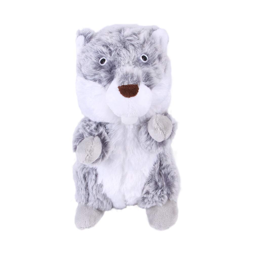 Durable Squeaky Plush Dog Toys for Aggressive Chewers - Interactive Chew Toys for Small, Medium & Large Dogs (Grey Squirrel) | Perfect for Playtime, Training & Anxiety Relief