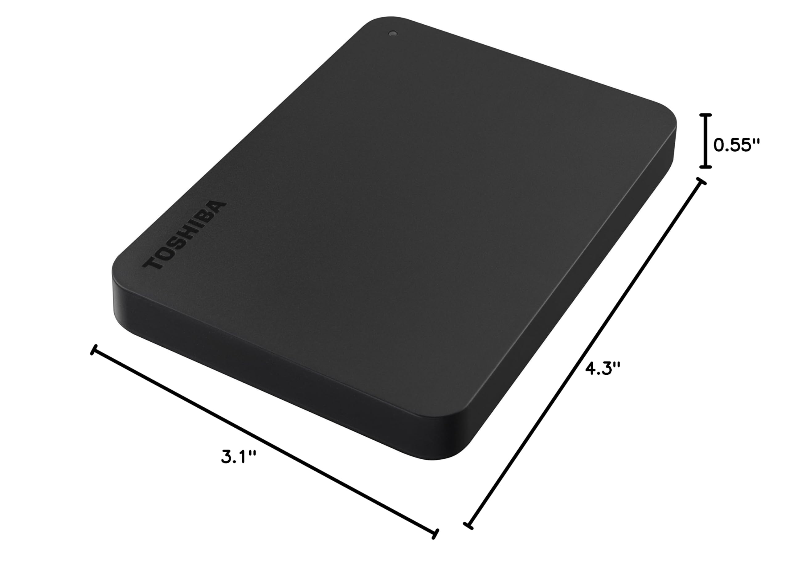 Toshiba Canvio Basics 2TB Portable External Hard Drive USB 3.0 for PC, Mac, Xbox & PS4 - Plug & Play Backup Storage Solution - HDTB420XK3AA (Black) - Perfect for Travel, Office & Home Use