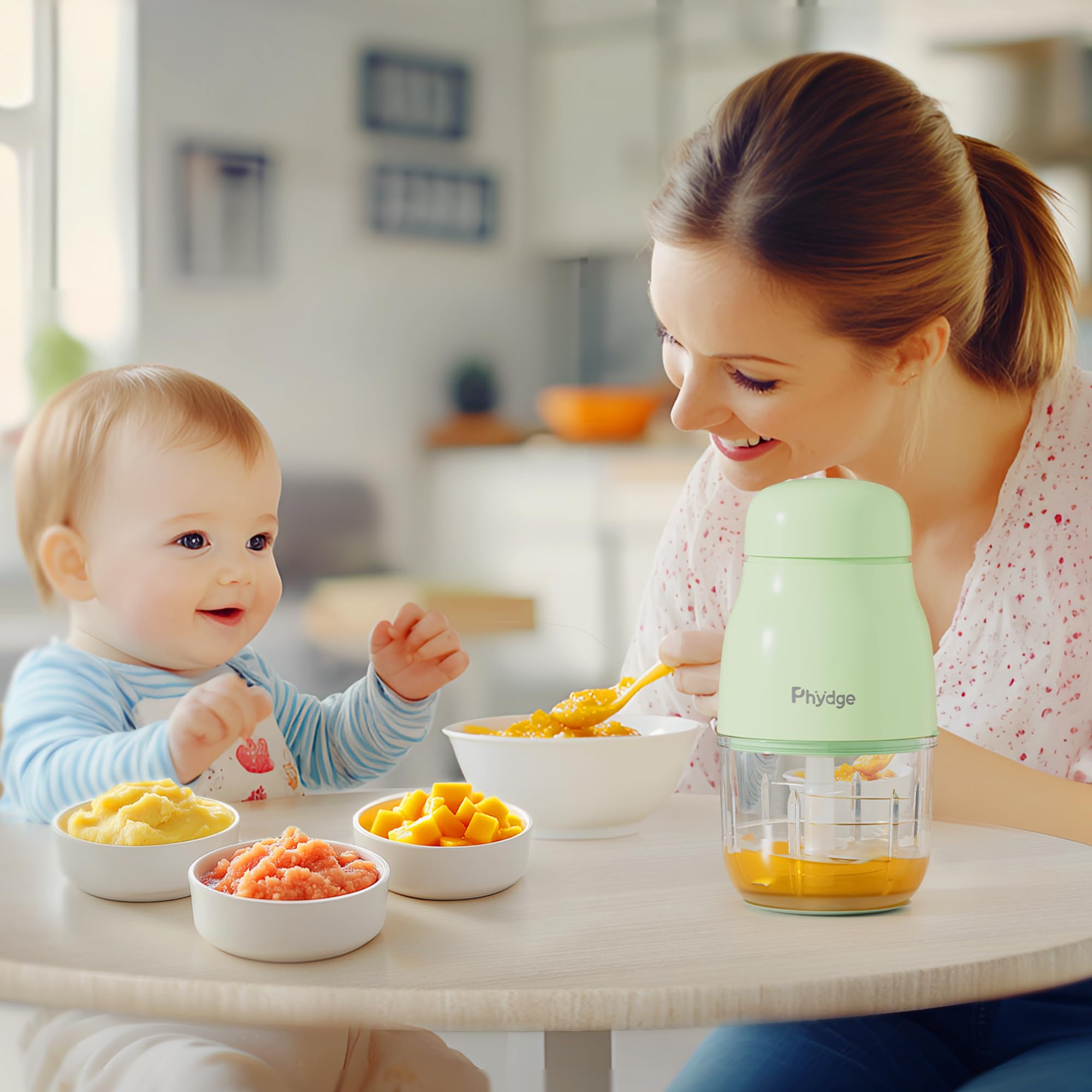 **Baby Food Maker - 10oz Green Blender & Puree Maker for Fruits, Vegetables & Meat - 10-Second Quick Food Processor for Soft Baby Meals - Perfect for Homemade Baby Food & Toddler Snacks**