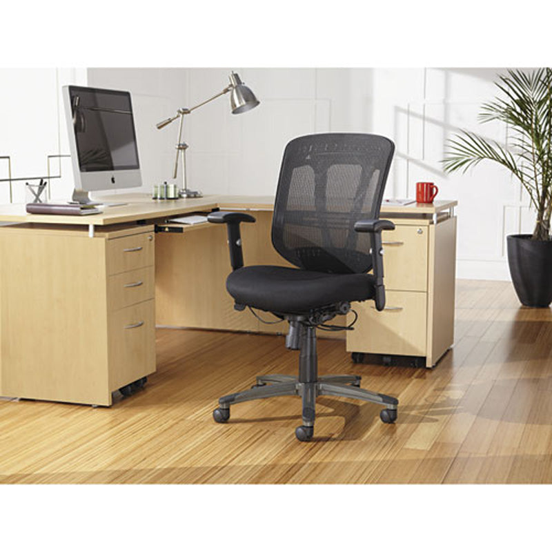 Eon Multifunctional Ergonomic Mid Back Mesh Office Chair with Lumbar Support - Black - Perfect for Home Office, Gaming & Workspace Comfort