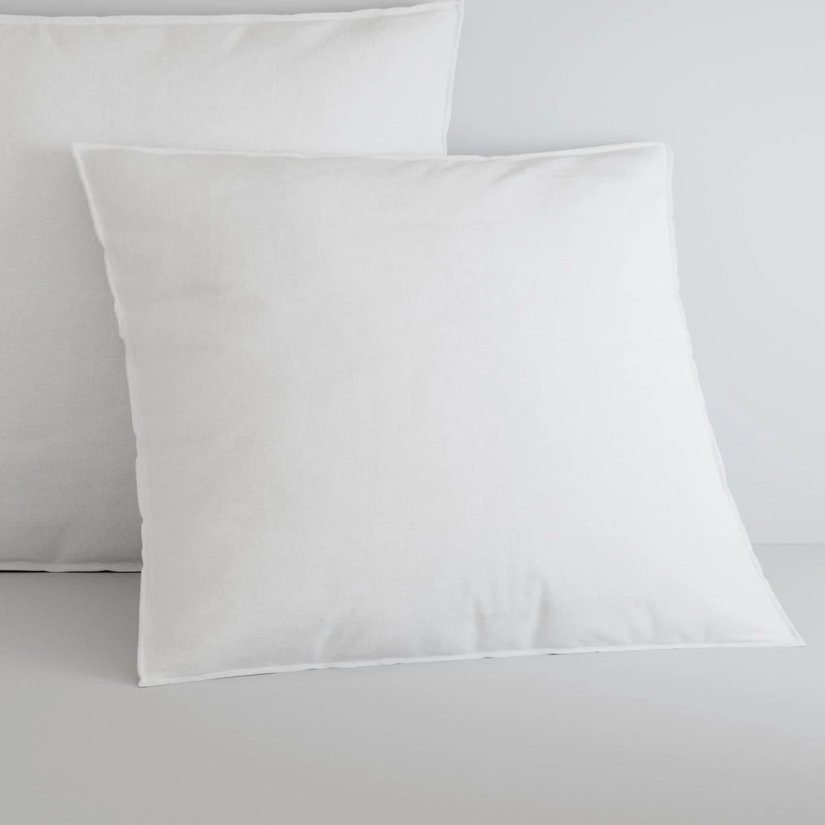 Sheridan Bayley White Tailored European Pillowcase Pair - Luxury 100% Cotton Bedding for Master Bedroom & Guest Room Decor