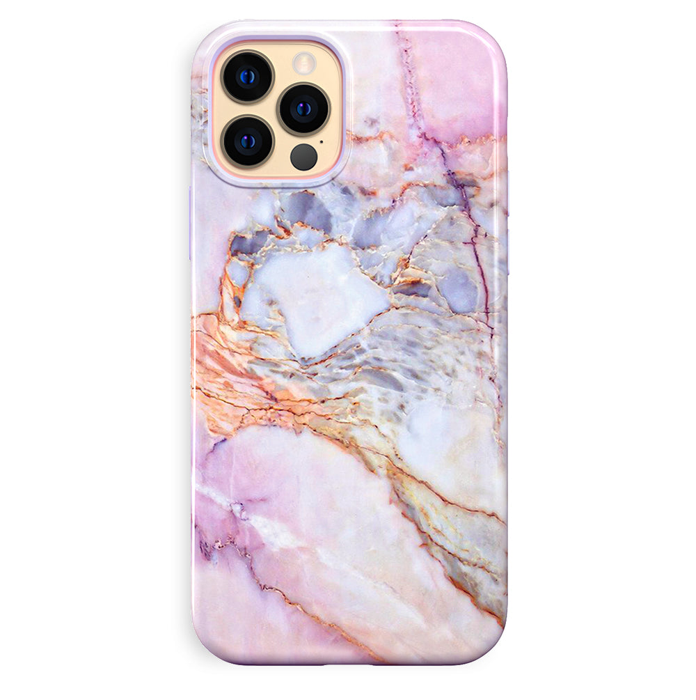 Violet Sky Marble iPhone Case - Premium Protective Cover for iPhone [Model Numbers] | Shatterproof & Scratch-Resistant | Stylish Marble Design for Everyday Use, Work & Travel