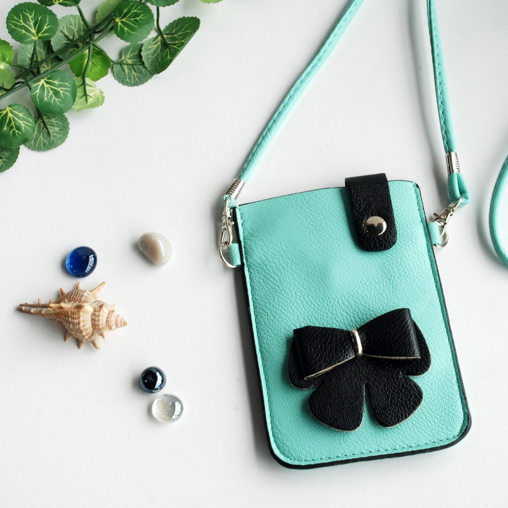 Praver Stylish Colorful Leatherette Phone Pouch - Slim Cell Phone Case & Clutch Wallet for iPhone 15/14/13, Samsung Galaxy - Perfect for Work, Travel & Everyday Use
