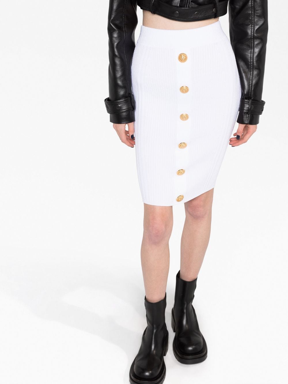 Balmain White Skirts for Women - Elegant High Waist A-Line Mini Skirt | Perfect for Parties, Dates & Office Wear
