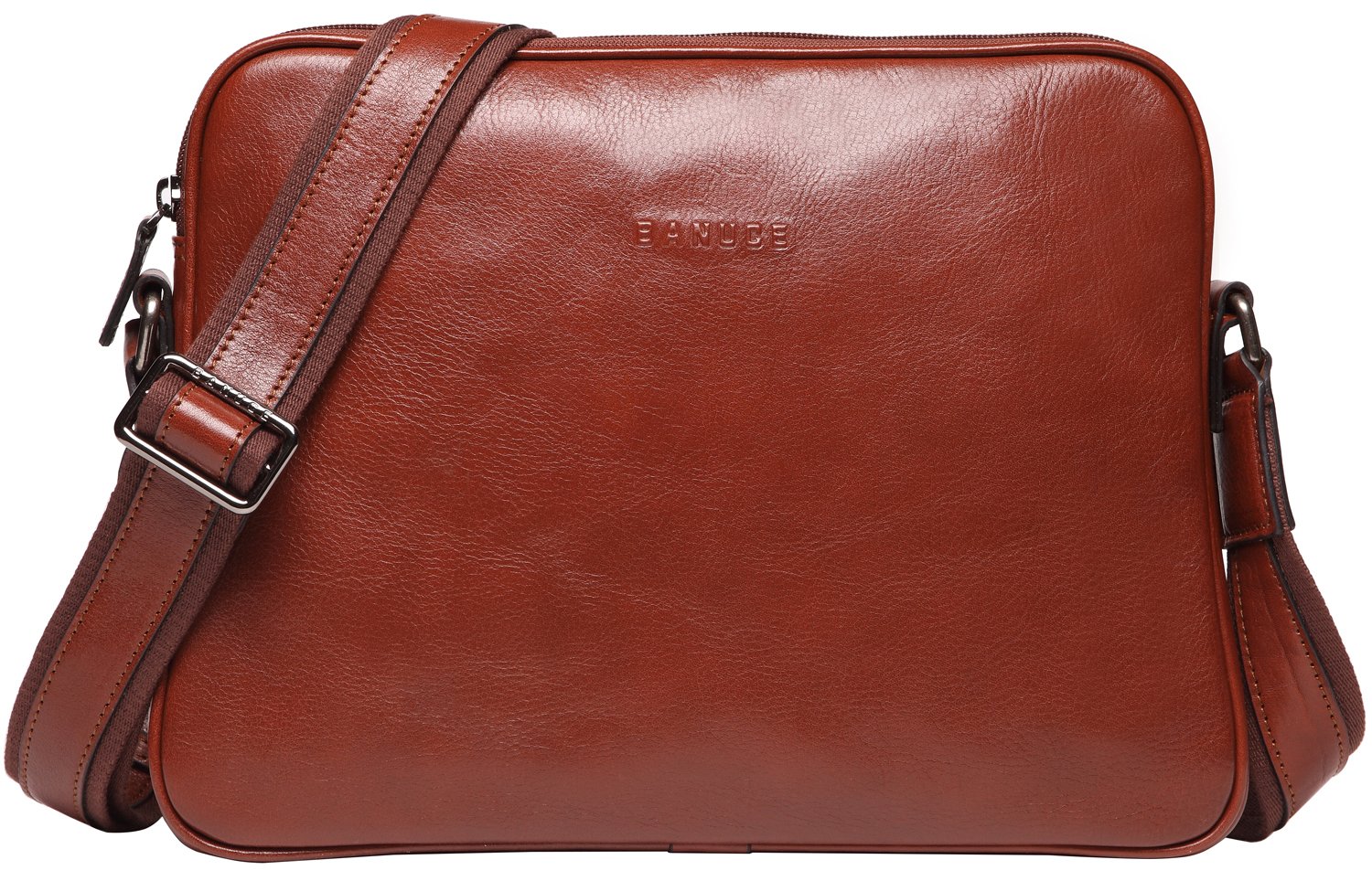 Premium Italian Leather Messenger Bag for Men - Full Grain Leather Crossbody Shoulder Bag - Business Satchel Purse Fits 9.7