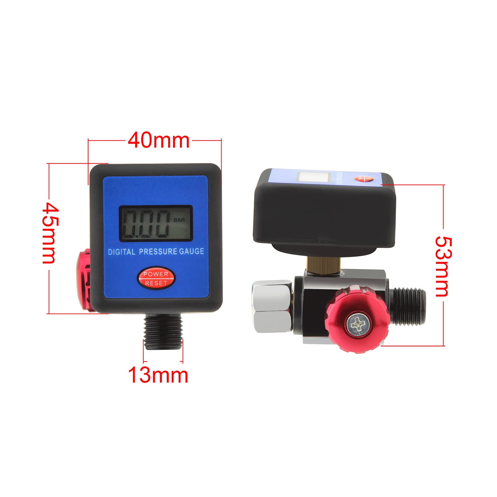 Dromedary Digital Air Pressure Regulator for Spray Gun - 1/4