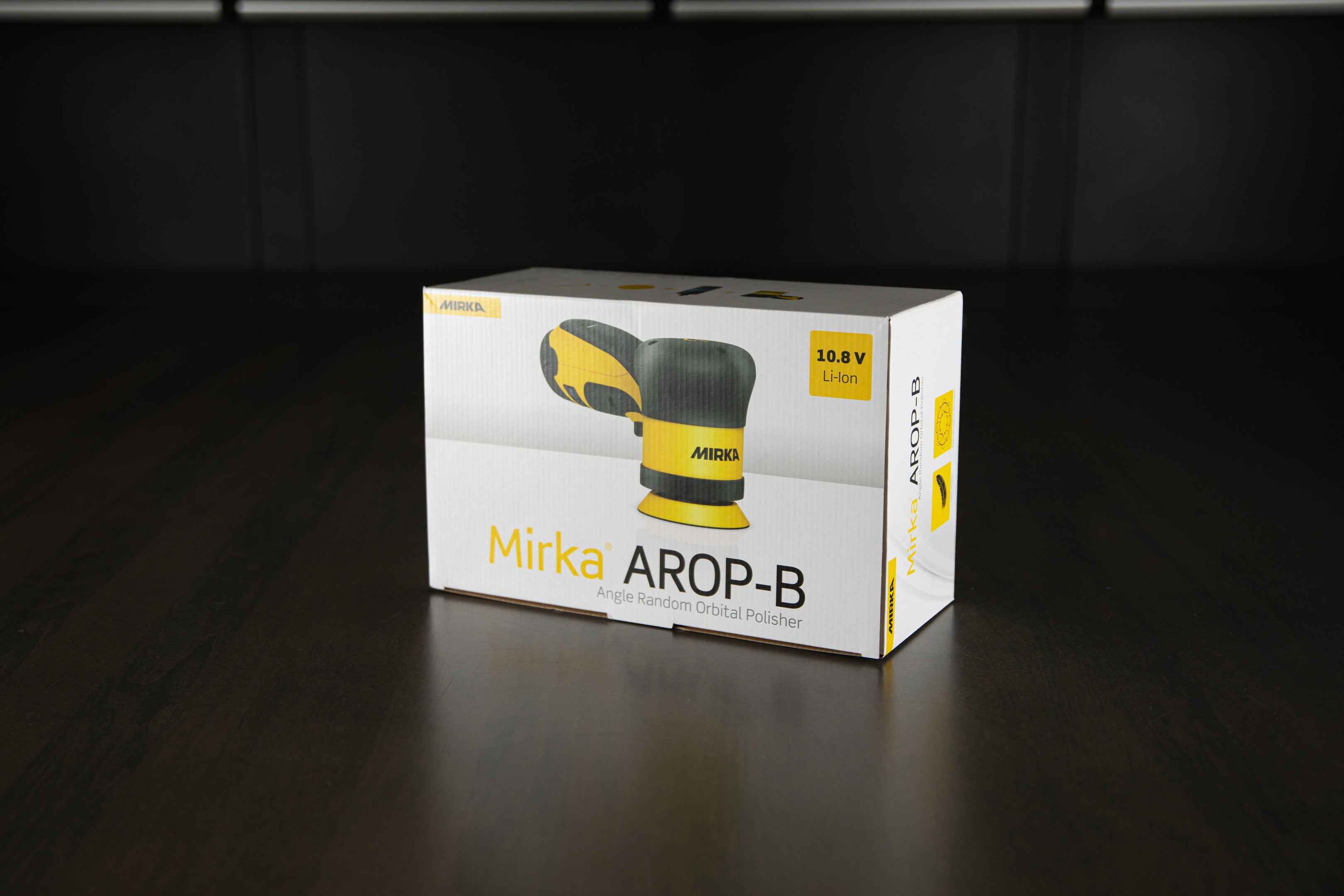 Mirka 3 Cordless Angled Random Orbit Polisher - Professional Car Detailing & Woodworking Sander for Auto Body Repair & Furniture Refinishing