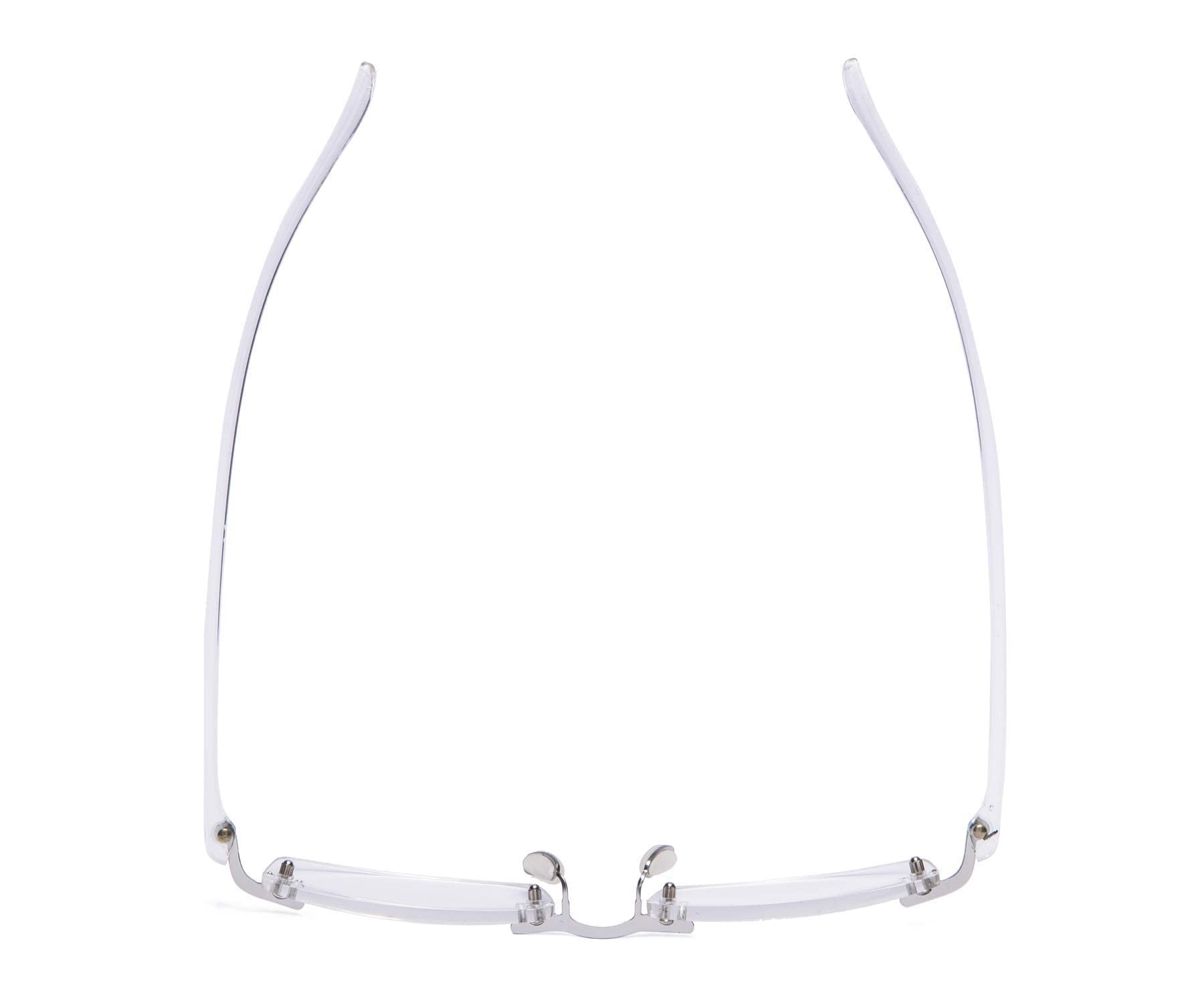 BLUELESS Rimless Reading Glasses for Men & Women - Lightweight Small Frame Readers (Transparent) - Perfect for Reading, Computer Use & Office Work