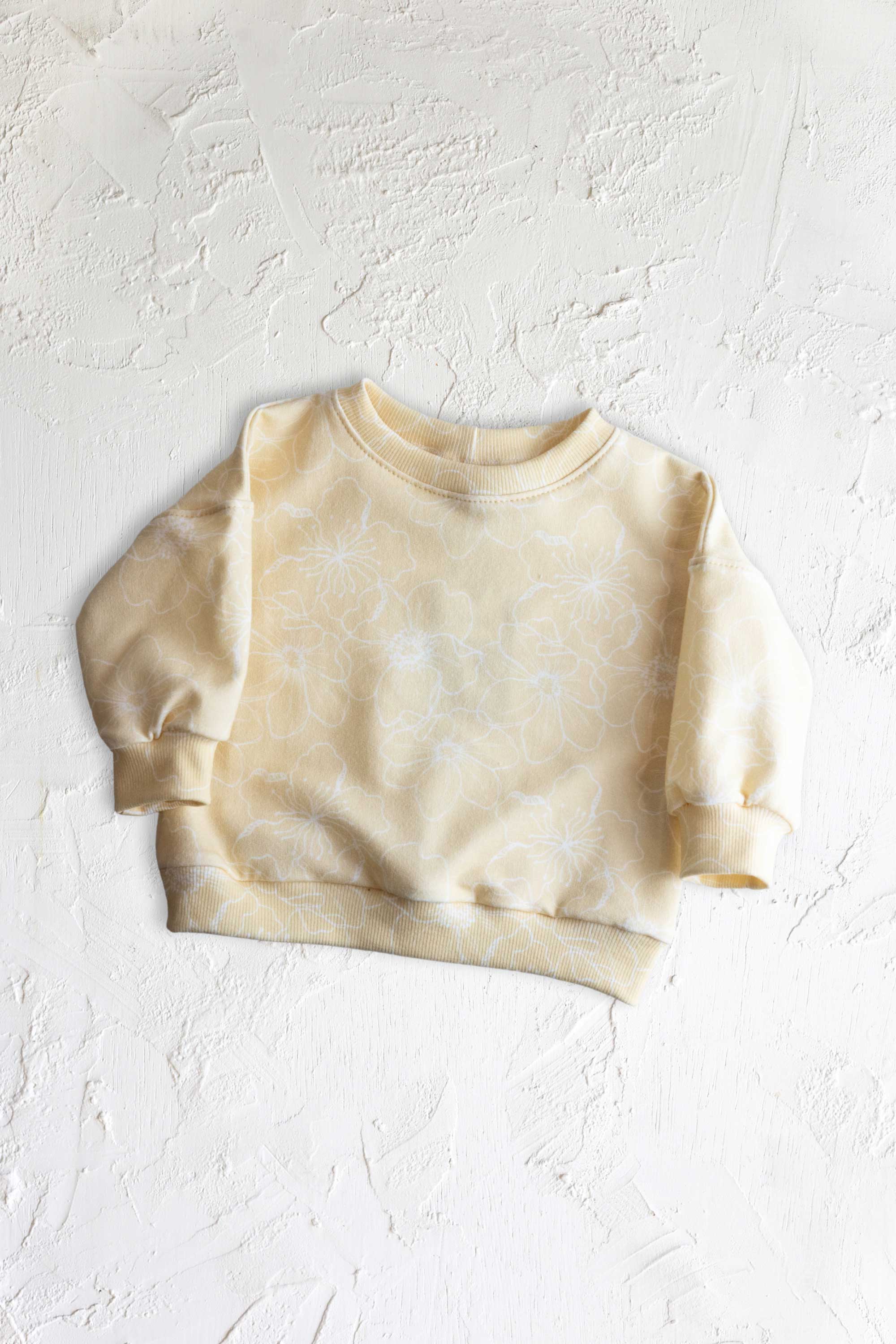 Organic Oversized Pastel Floral Crewneck Sweatshirt for Women - Soft Cotton Loungewear for Casual Outfits, Spring Fashion & Cozy Weekends