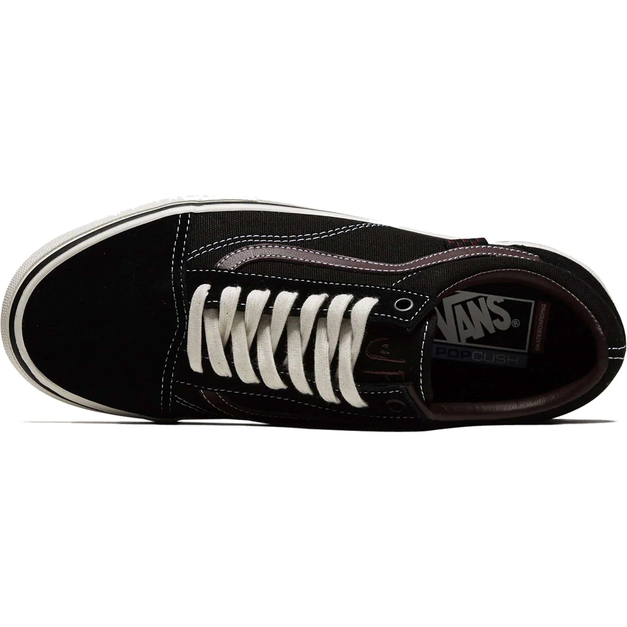 VANS Jill Perkins Skate Old Skool Shoes for Men & Women - Black/Burgundy Skateboarding Sneakers - Perfect for Streetwear, Skateboarding & Casual Wear