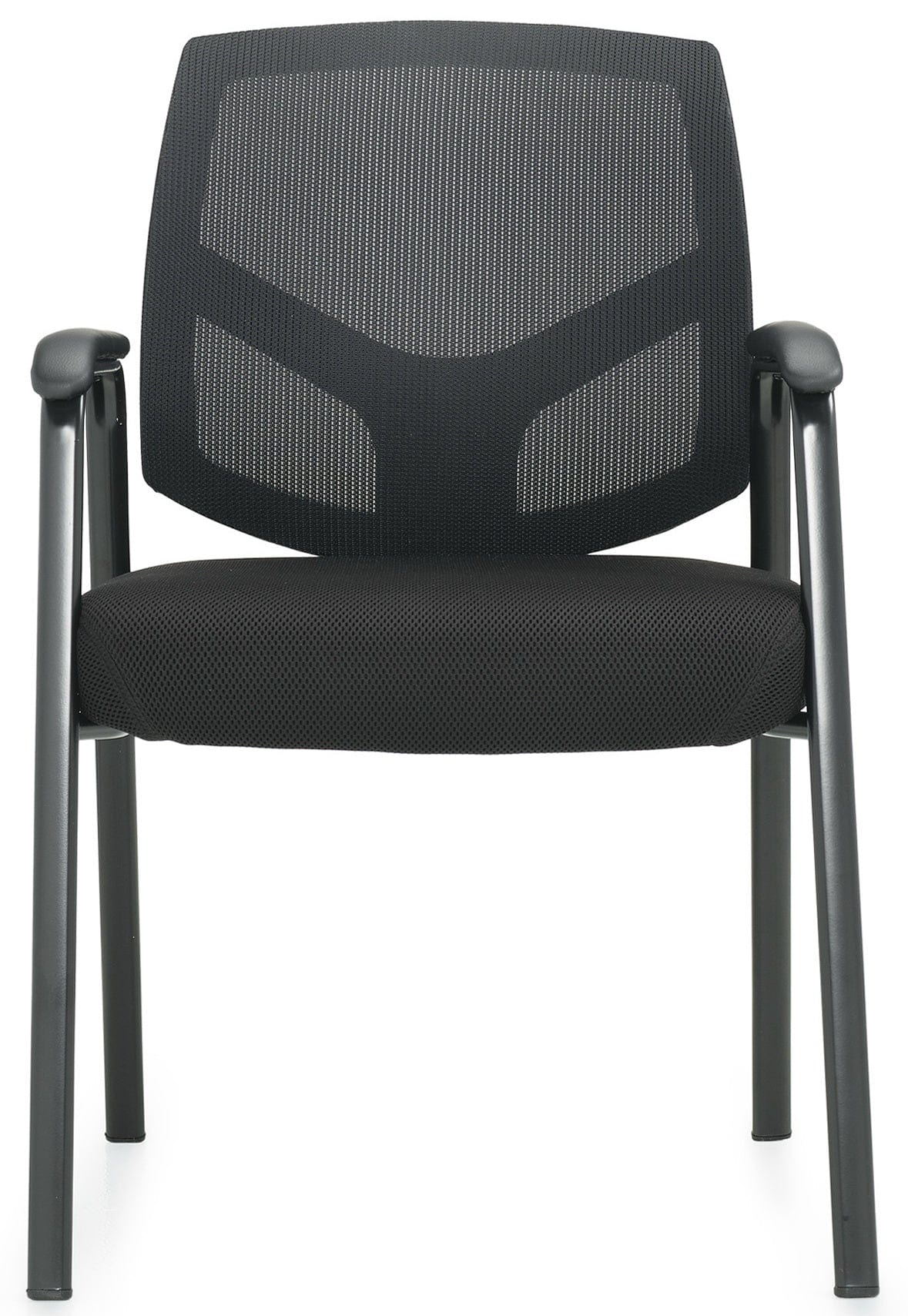 Ergonomic Contemporary Mesh Back Guest Chair - Breathable Office Chair with Adjustable Height & Swivel Base [OTG11512B] - Perfect for Home Offices, Conference Rooms & Reception Areas