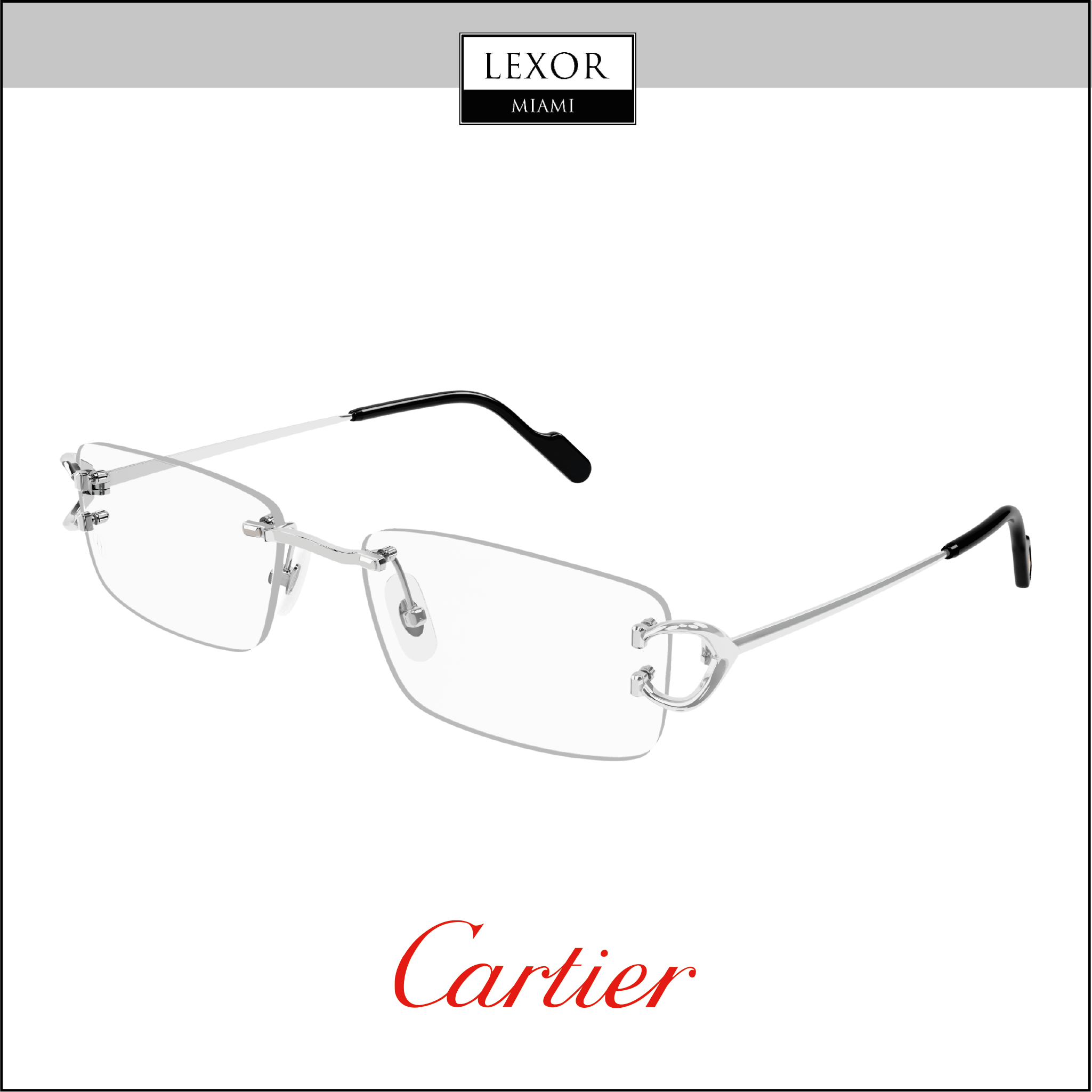 Cartier CT0344O 002 53mm Men's Optical Glasses Frame - Premium Eyewear for Business & Formal Occasions