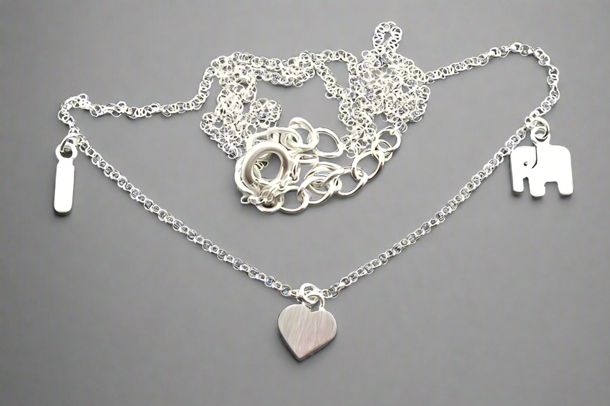 I Heart Elephant Necklace - Sterling Silver Jewelry for Women - Perfect Gift for Animal Lovers & Nature Enthusiasts