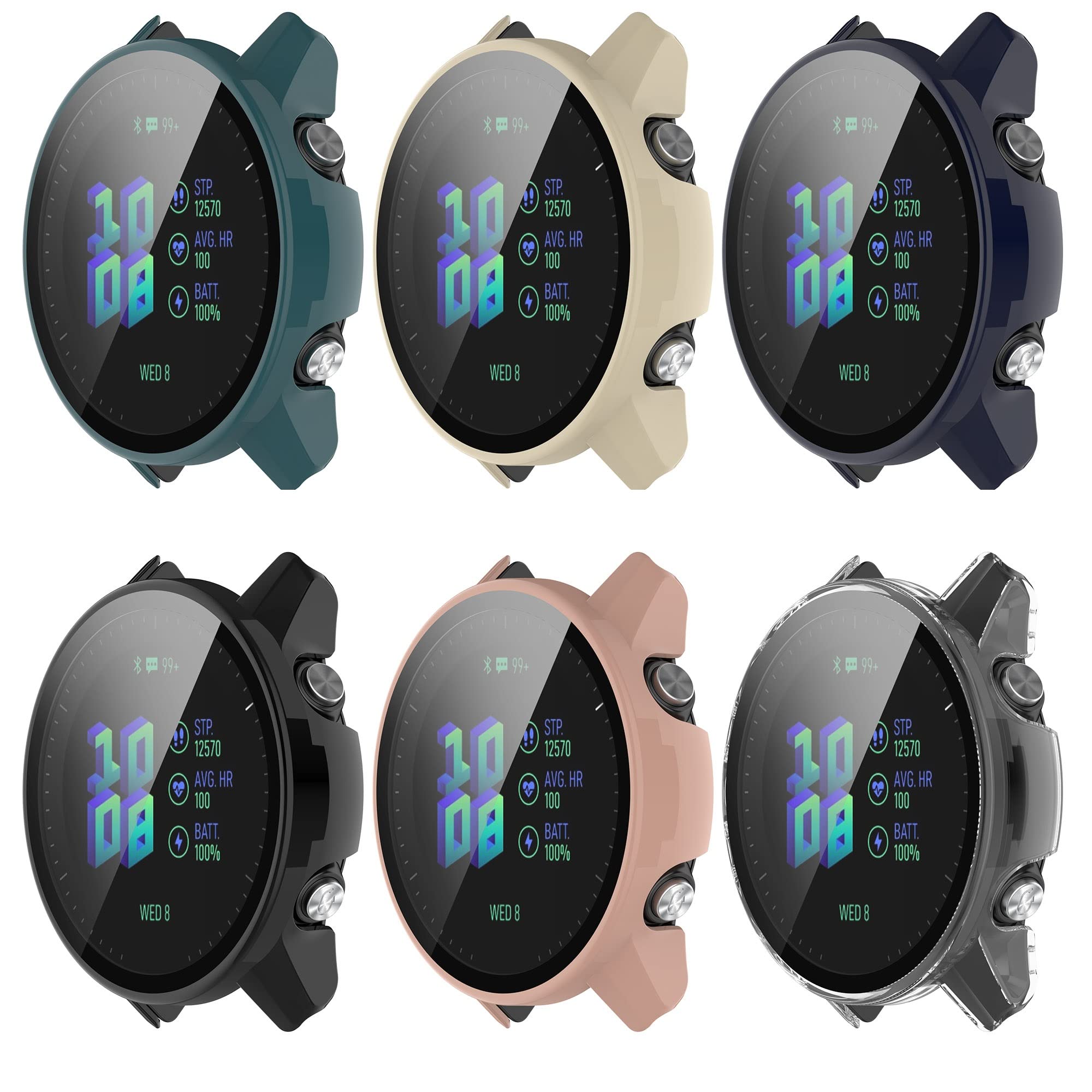 Garmin Forerunner 955 Protective Case - Shockproof Full Cover PC Frame with Screen Protector & 6 Color Options | Compatible Replacement Bands for Garmin Forerunner 955 Smartwatch | Perfect for Running, Swimming & Outdoor Sports