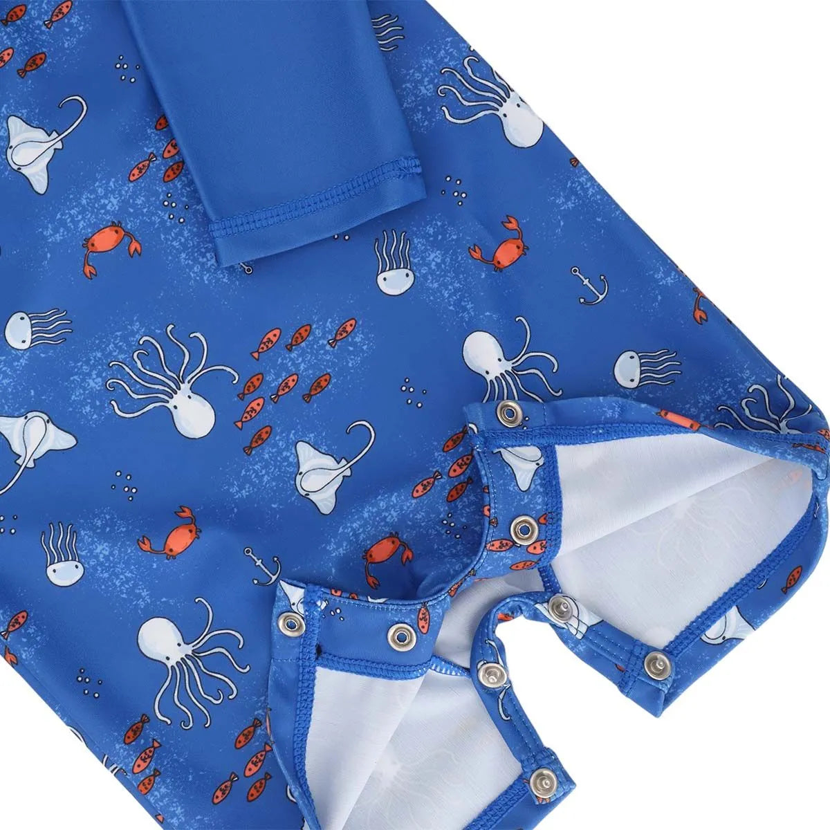 Calikids Baby Boys Octopus Print One-Piece Swimsuit - UPF 50+ Sun Protection, Quick Dry, 6-24 Months - Perfect for Beach, Pool & Summer Water Play