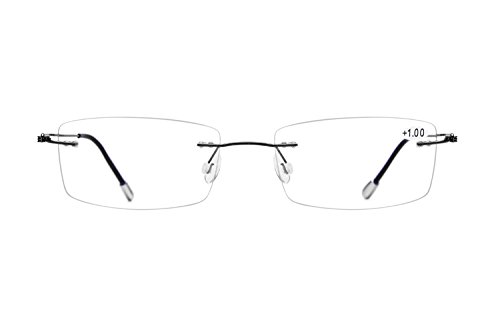 Ultralight Rimless Reading Glasses for Men & Women - Comfortable Blue Light Blocking Readers for Computer, Office, and Daily Use