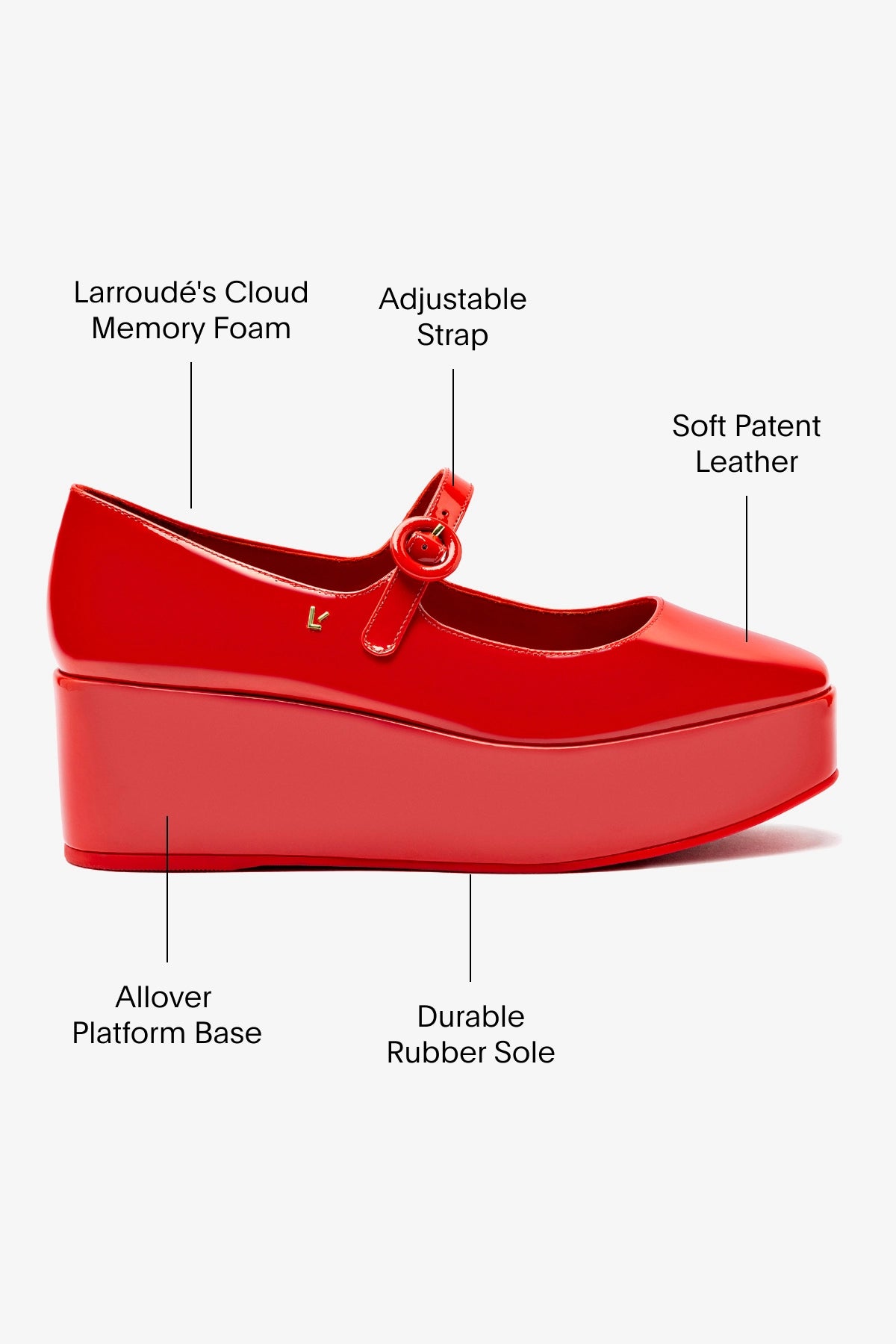 Blair Women's Flatform Sandals in Scarlet Patent Leather - Stylish & Comfortable Summer Shoes for Beach, Party & Casual Wear