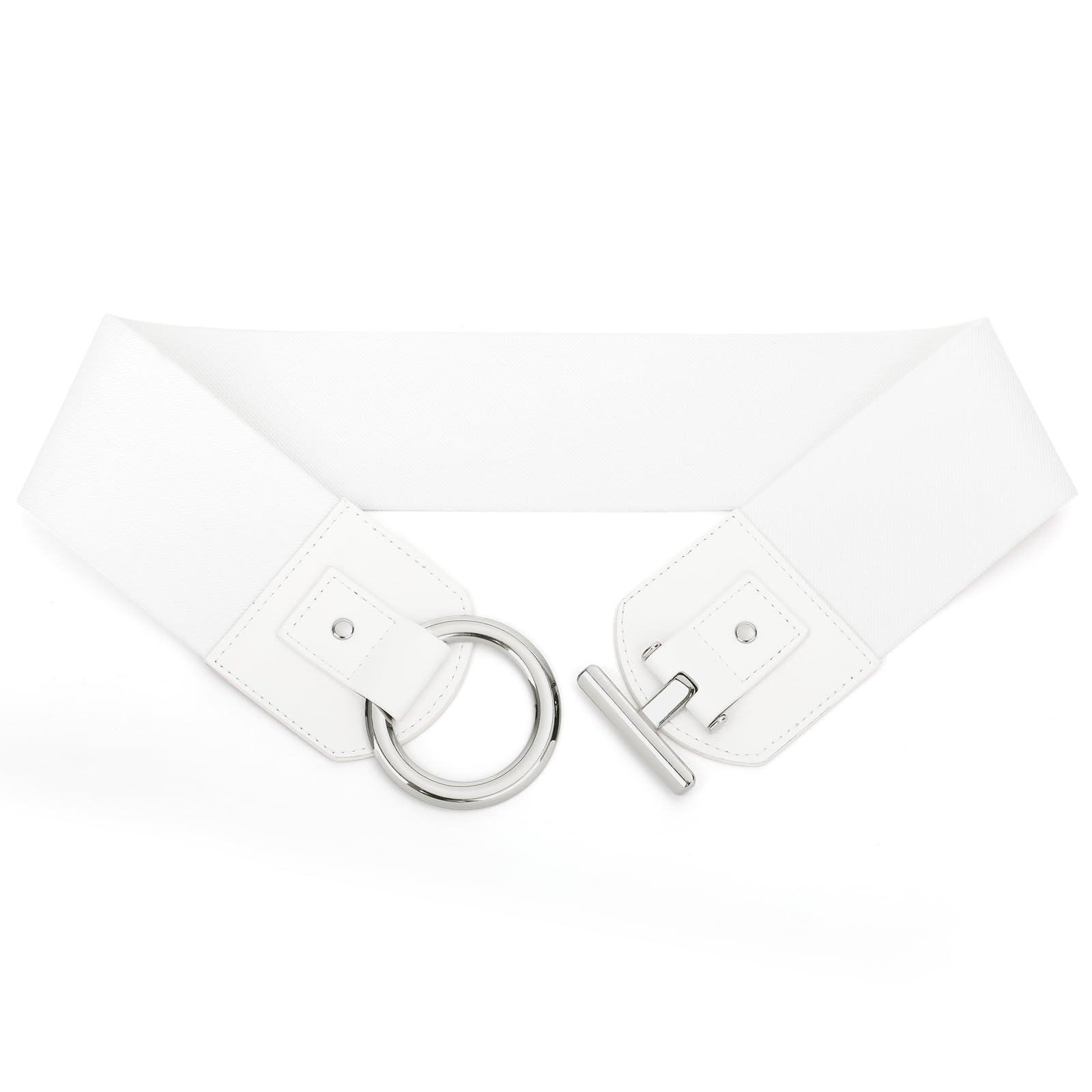 JASGOO Women's Wide Elastic Waist Belt - Stretchy Fashion Dress Belt for Comfortable Fit - Perfect for Dresses, Skirts & Casual Outfits