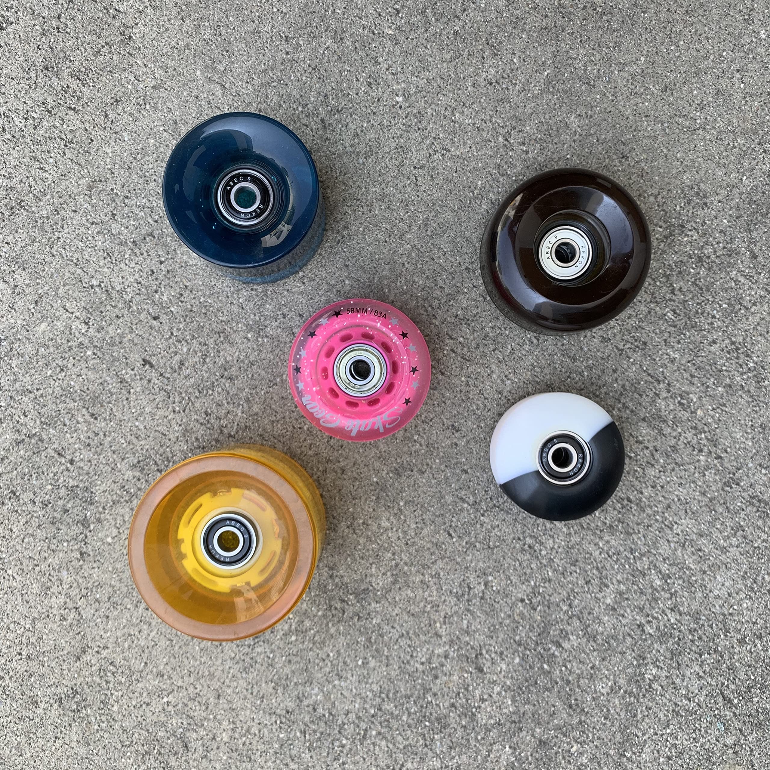 Premium ABEC-7 Skateboard Bearings - High Speed Longboard & Scooter Bearings for Smooth Ride - Durable Inline Skate & Roller Skate Bearings with Puller Tool - Perfect for Street Skating, Downhill & Park Riding