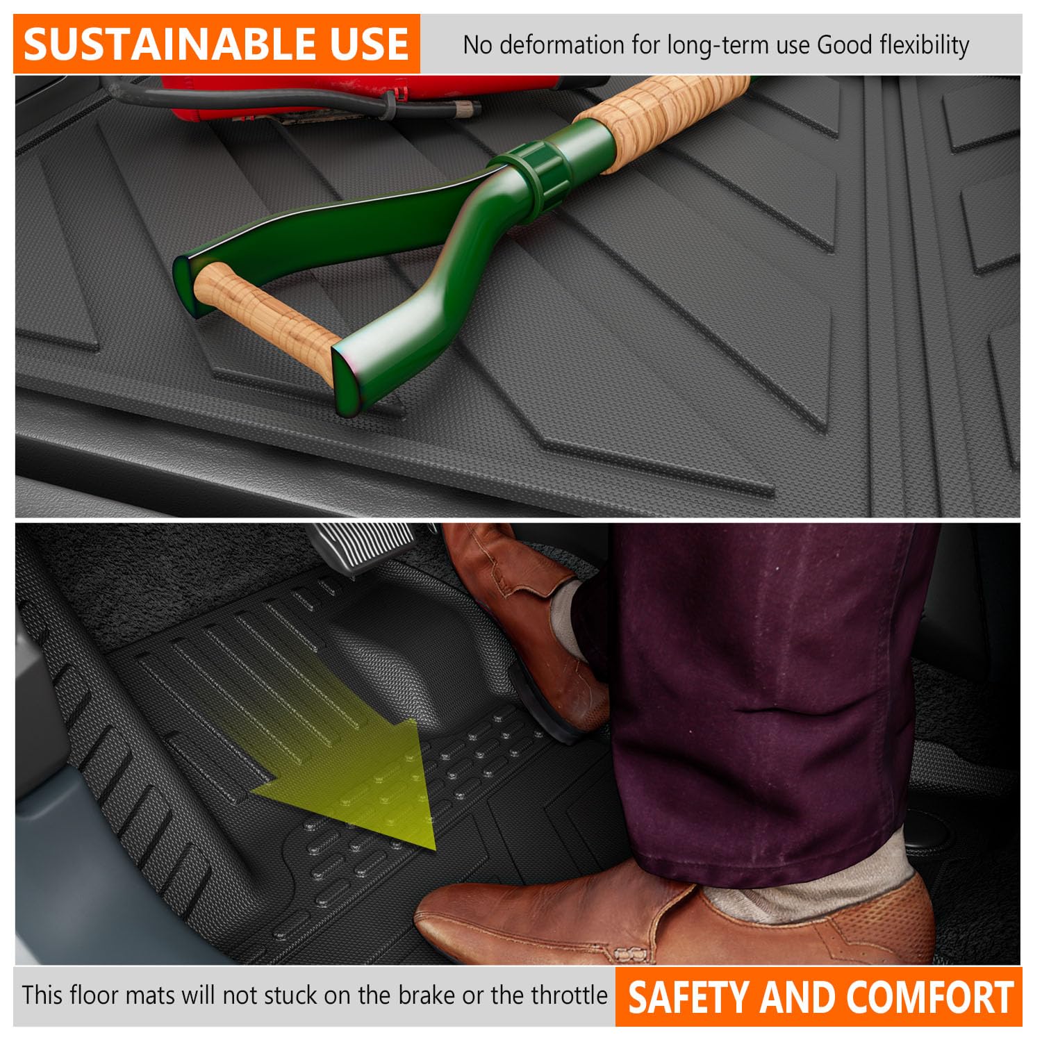 2022-2025 Ford Maverick Hybrid Floor Mat & Bed Mat Set - TPE Truck Liner Accessories | All-Weather Protection for Pickup Truck Bed & Cabin Floor | Perfect for Camping, Work & Outdoor Adventures