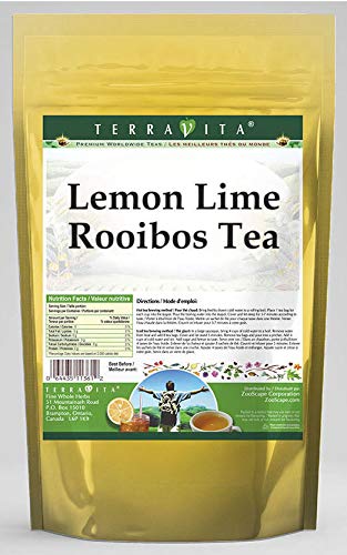 Organic Lemon Lime Rooibos Tea Bags - Caffeine-Free Herbal Tea (50 Count) - ZIN: 534772 - Perfect for Relaxation, Afternoon Tea & Gift Giving