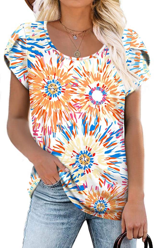 CATHY Women's Casual Short Sleeve T-Shirt - Crewneck Loose Fit Tunic Top, Comfortable Lightweight Blouse for Everyday Wear | Perfect for Work, Weekend & Summer Outfits