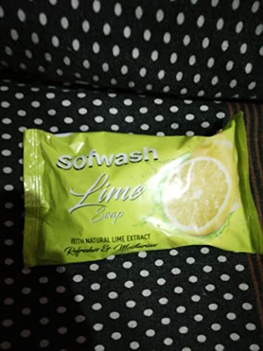 Modicare Sofwash Lime Soap - Pack of 5 | Gentle Cleansing Bar for Face & Body | Perfect for Daily Use, Travel & Gym