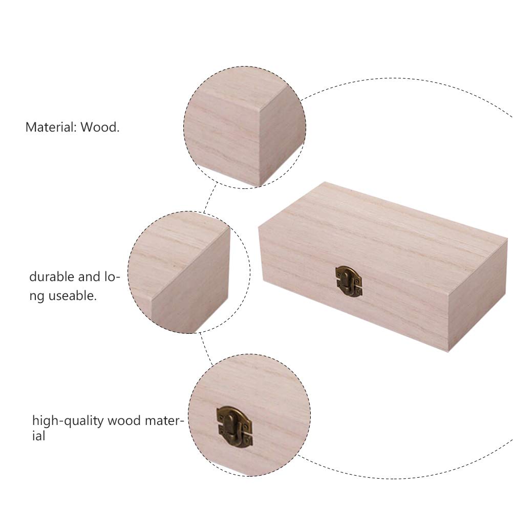 VICASKY 2-Piece Wooden Jewelry Organizer Box Set - Mini Antique Jewelry Storage Tray with Clear Lid, Pirate & Woodsy Themed Decor for Rings, Earrings & Necklaces | Perfect for Bedroom Vanity, Travel & Gift Giving
