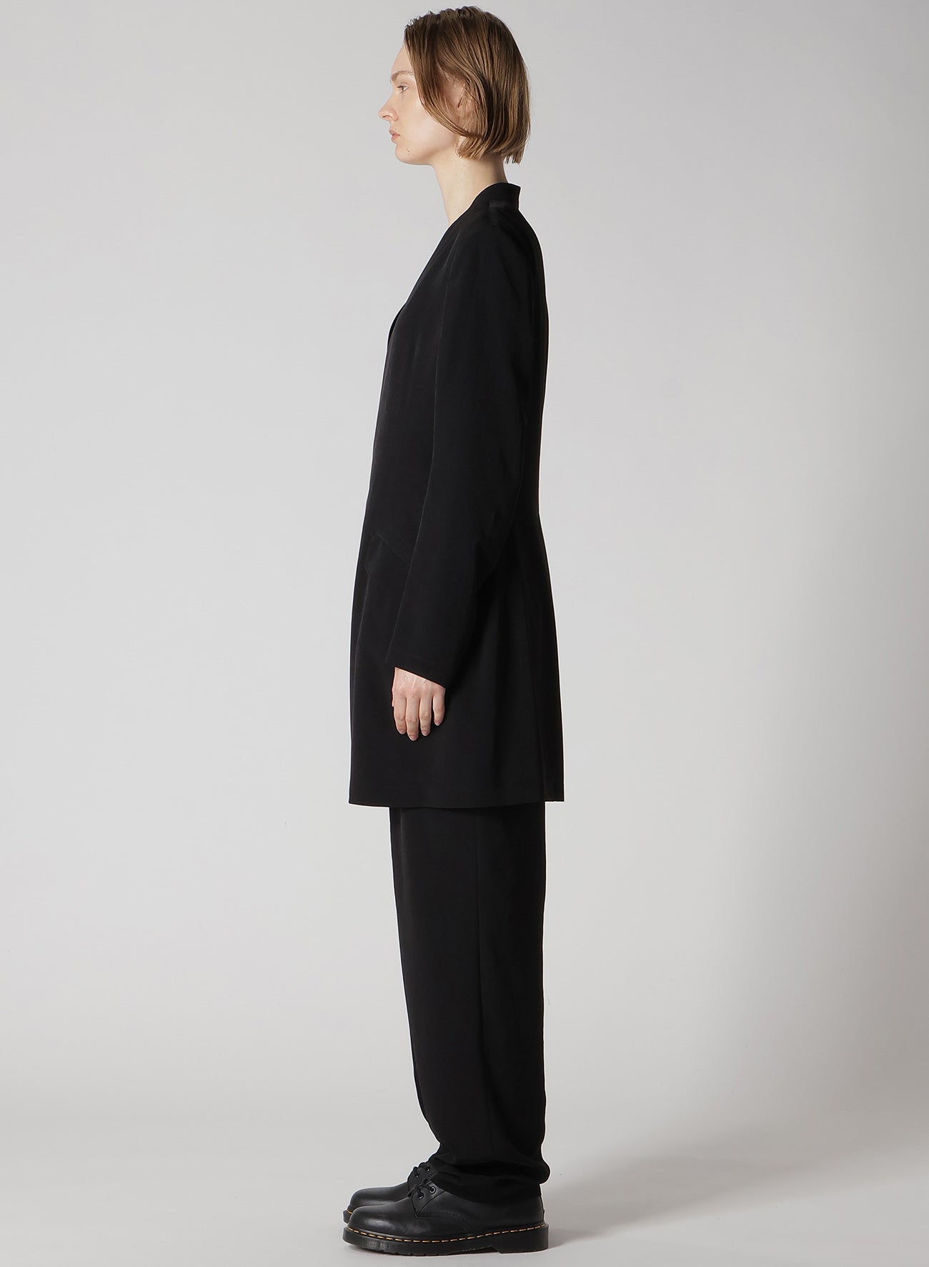 Crepe de Chine Collarless Jacket for Women - Lightweight & Elegant Blazer for Office, Casual Wear & Evening Outfits