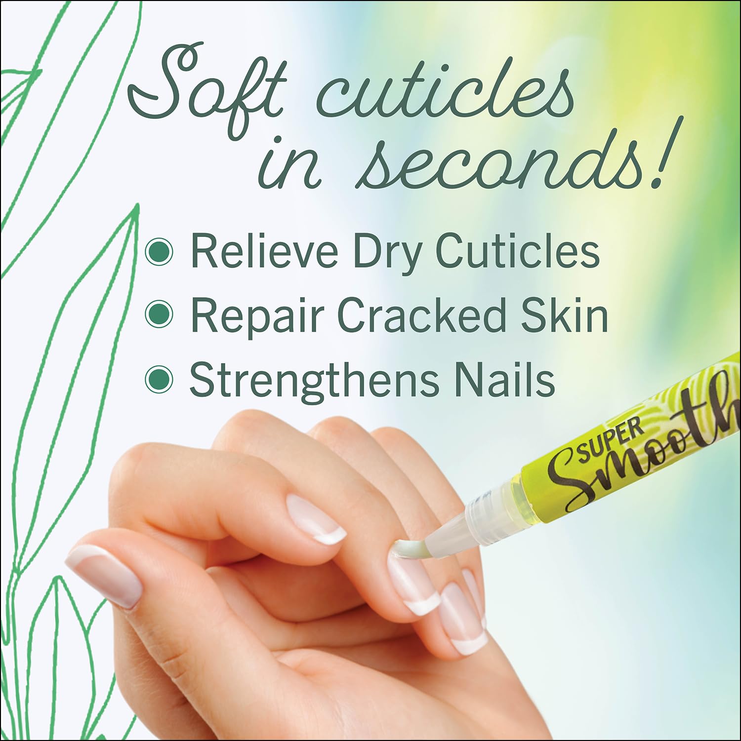 Organic Cuticle Oil for Nails - Nail Strengthener & Growth Treatment with Pomegranate & Argan Oil - Moisturizing Cuticle Care - Sunday Scent - 3ml - Perfect for Manicures, Nail Salons & At-Home Nail Care