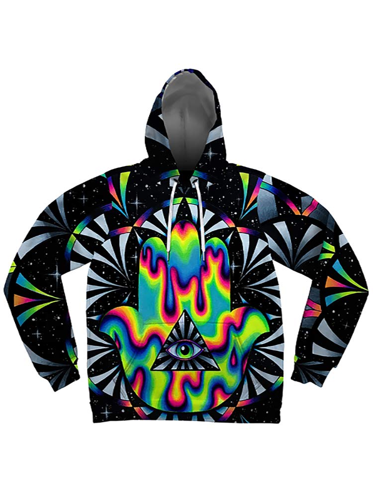 Electro Threads 100% Polyester Graphic Hoodie - Colorful Unisex Pullover Sweatshirt for Men & Women | Streetwear, Casual Wear, Gym & Lounge Fashion