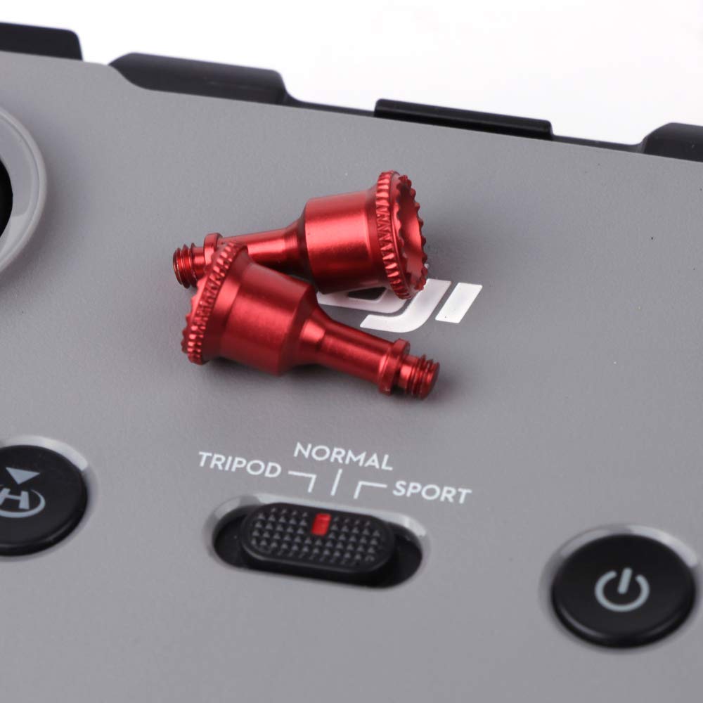 DJI Mavic 3 Air 2 / Mini 2 Thumb Rocker - CNC Aluminum Alloy Joystick for DJI Air 2S / Mavic 3 / Air 2 / Mini 2 Remote Controller (Red) - Perfect for Aerial Photography & Drone Control Accessories