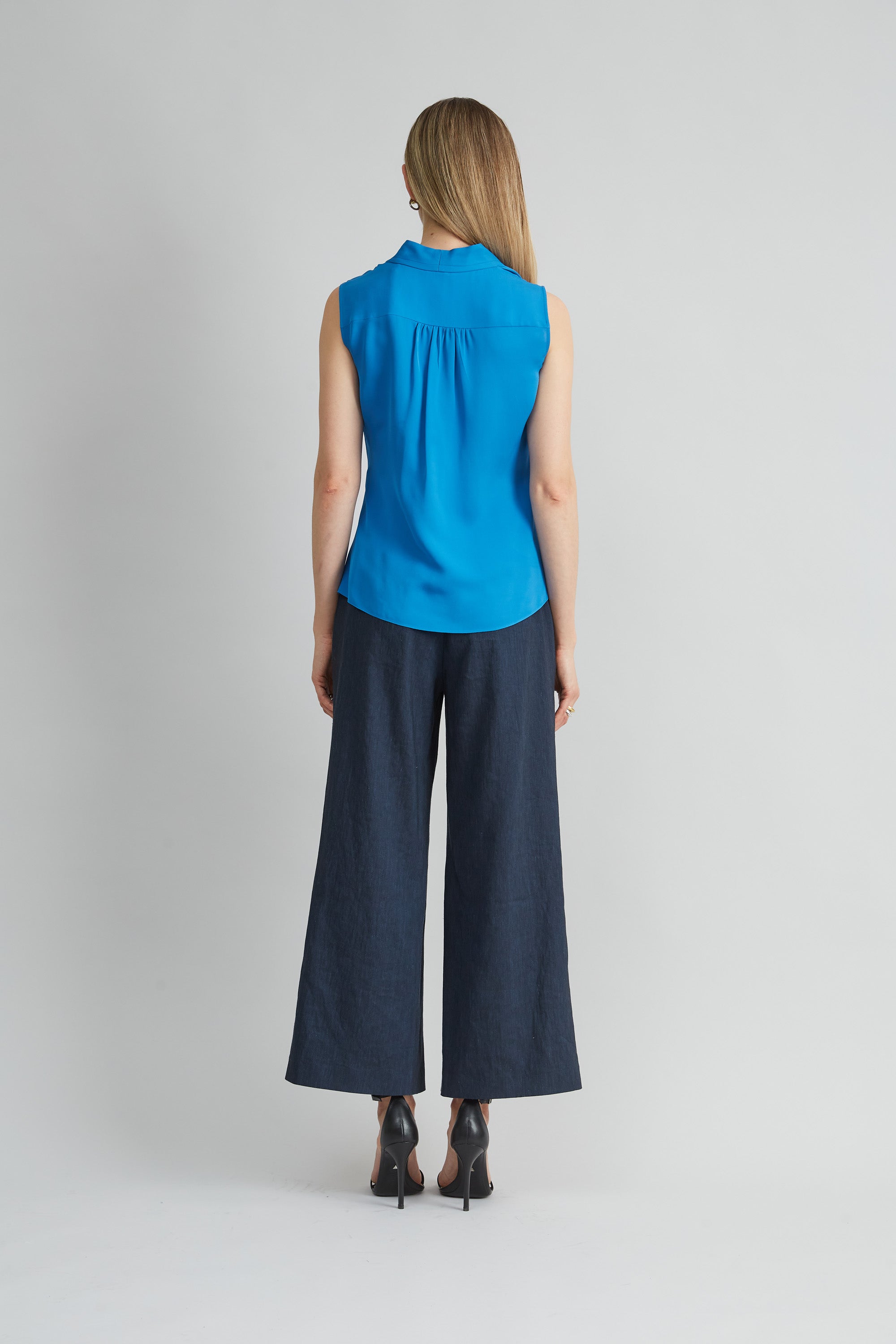 Elegant Silk Side Tie Blouse for Women - Soft & Breathable Summer Tops - Perfect for Office Wear & Casual Outings