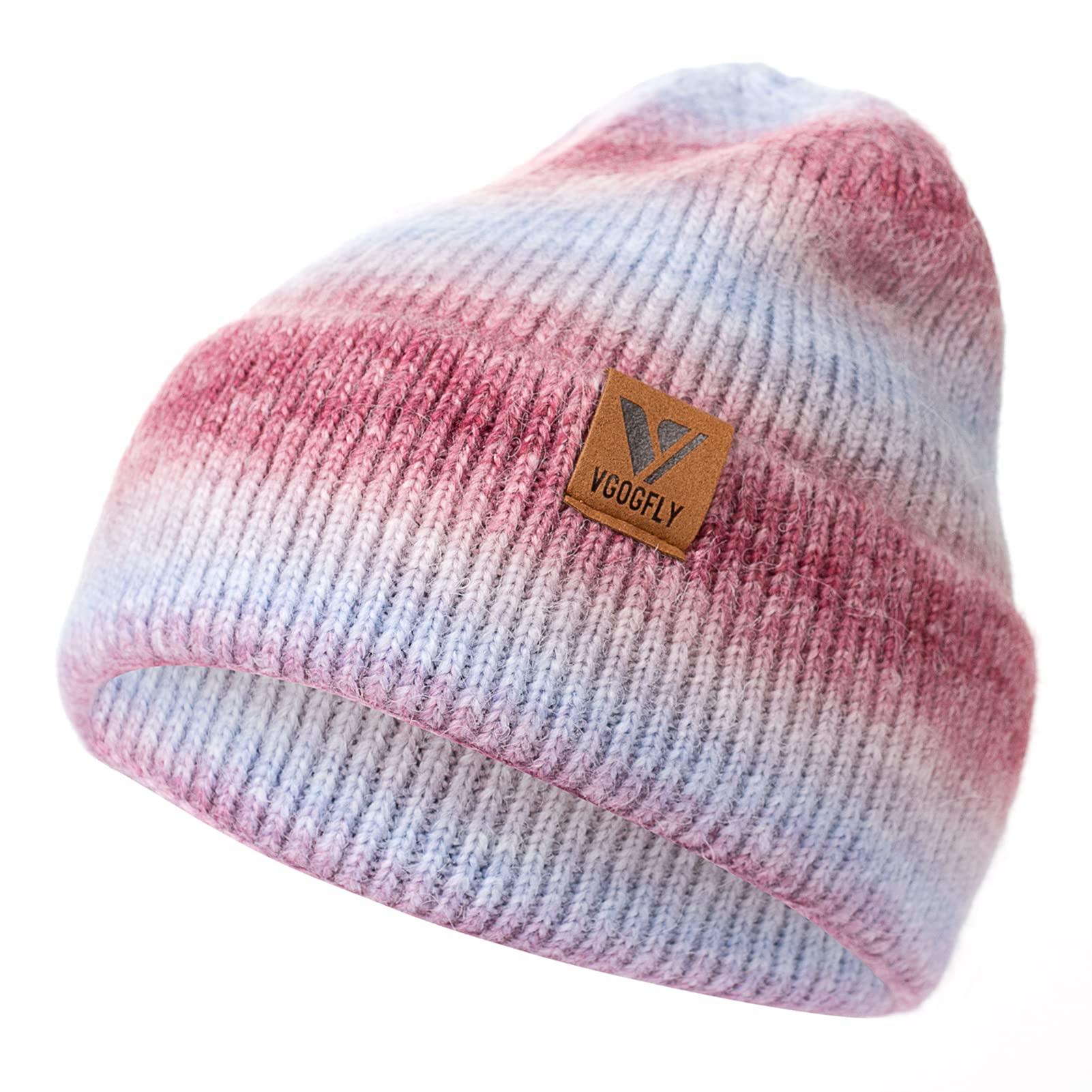 Vgogfly Slouchy Knit Beanie Hat for Men & Women - Warm Winter Skull Cap with Striped & Plain Styles - Perfect for Skiing, Snowboarding & Cold Weather Activities