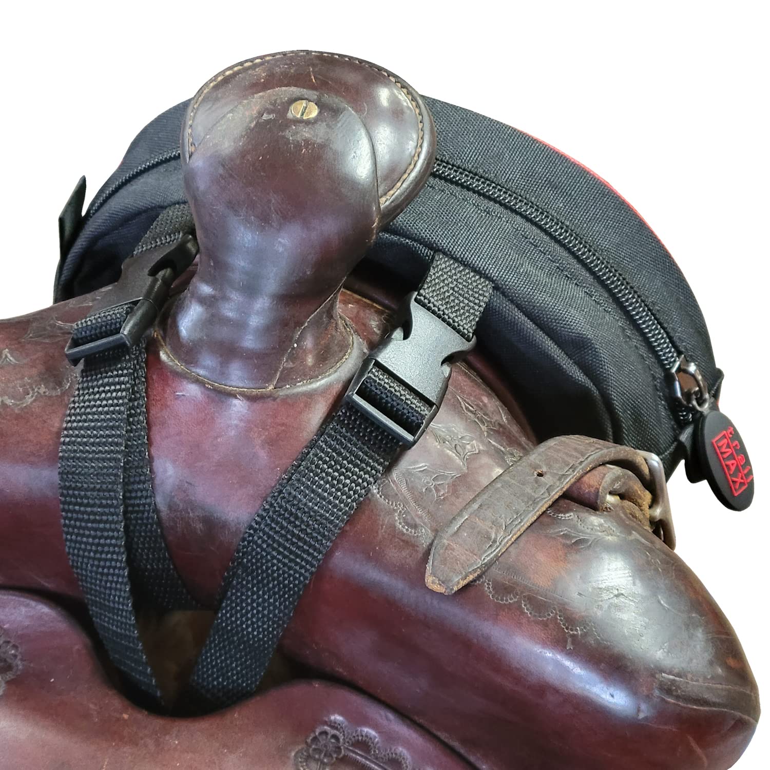 TrailMax Original Pommel Pocket Saddle Bag for Western & Endurance Riding - Durable Horse Saddle Horn Bag with Cell Phone Holder - Perfect for Trail Riding, Ranch Work & Equestrian Sports