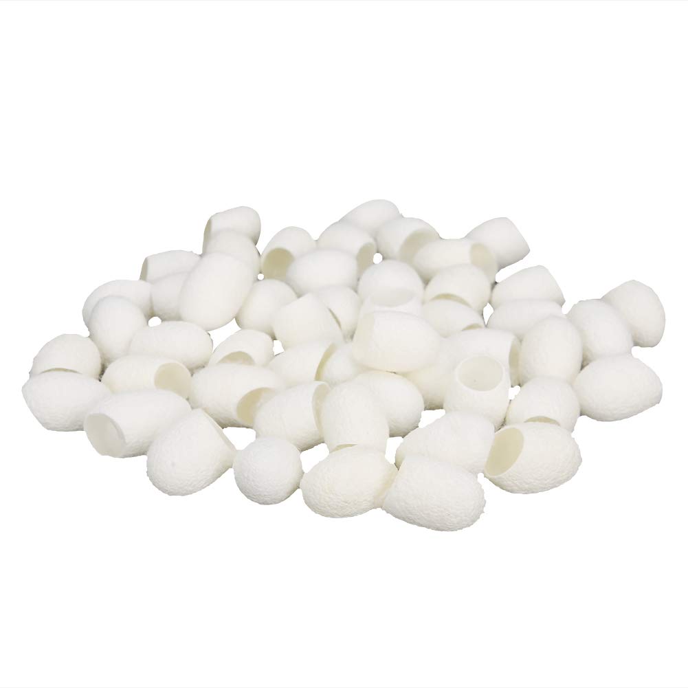 50pcs Natural Silk Cocoons for Face - Organic Silkworm Exfoliating Balls for Blackhead Removal, Acne Scar Treatment & Anti-Aging - Skin-Friendly Facial Cleanser for Gentle Exfoliation & Pore Cleansing - Perfect for Spa, Home Facial & Skincare Routine