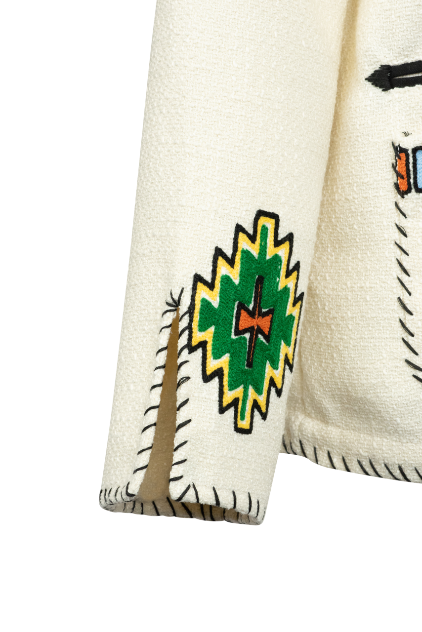 Double D Ranch Women's Santiago Jacket - Western Style Denim Coat with Embroidery & Fringe for Cowgirl Fashion | Perfect for Rodeo, Country Concerts & Outdoor Adventures