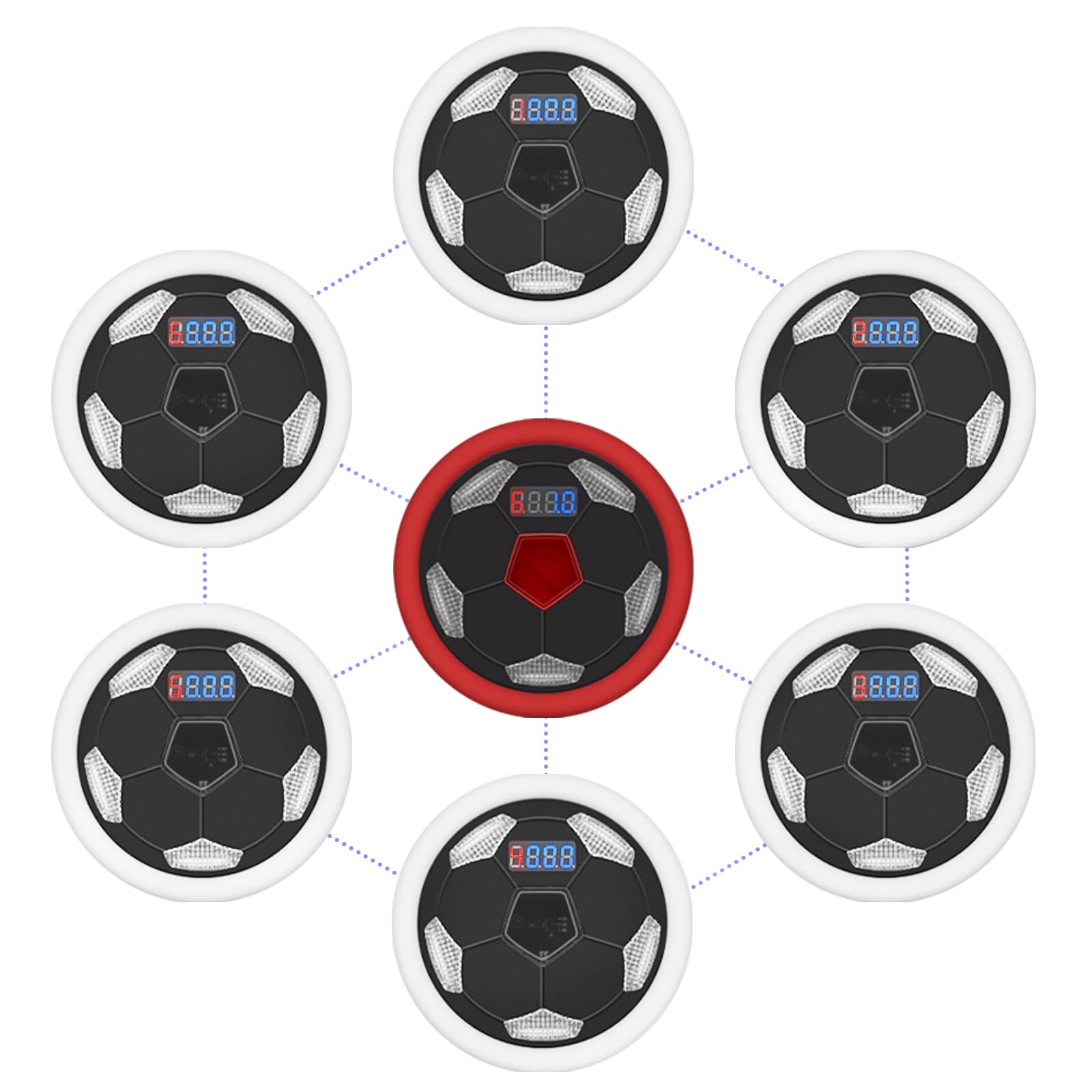 Reaction Training LED Lights - Improve Reflex, Speed & Agility for Sports, Brain Cognitive Training & Home Workouts - Set of 7 Lights for Boxing, Martial Arts, Soccer & Fitness Drills