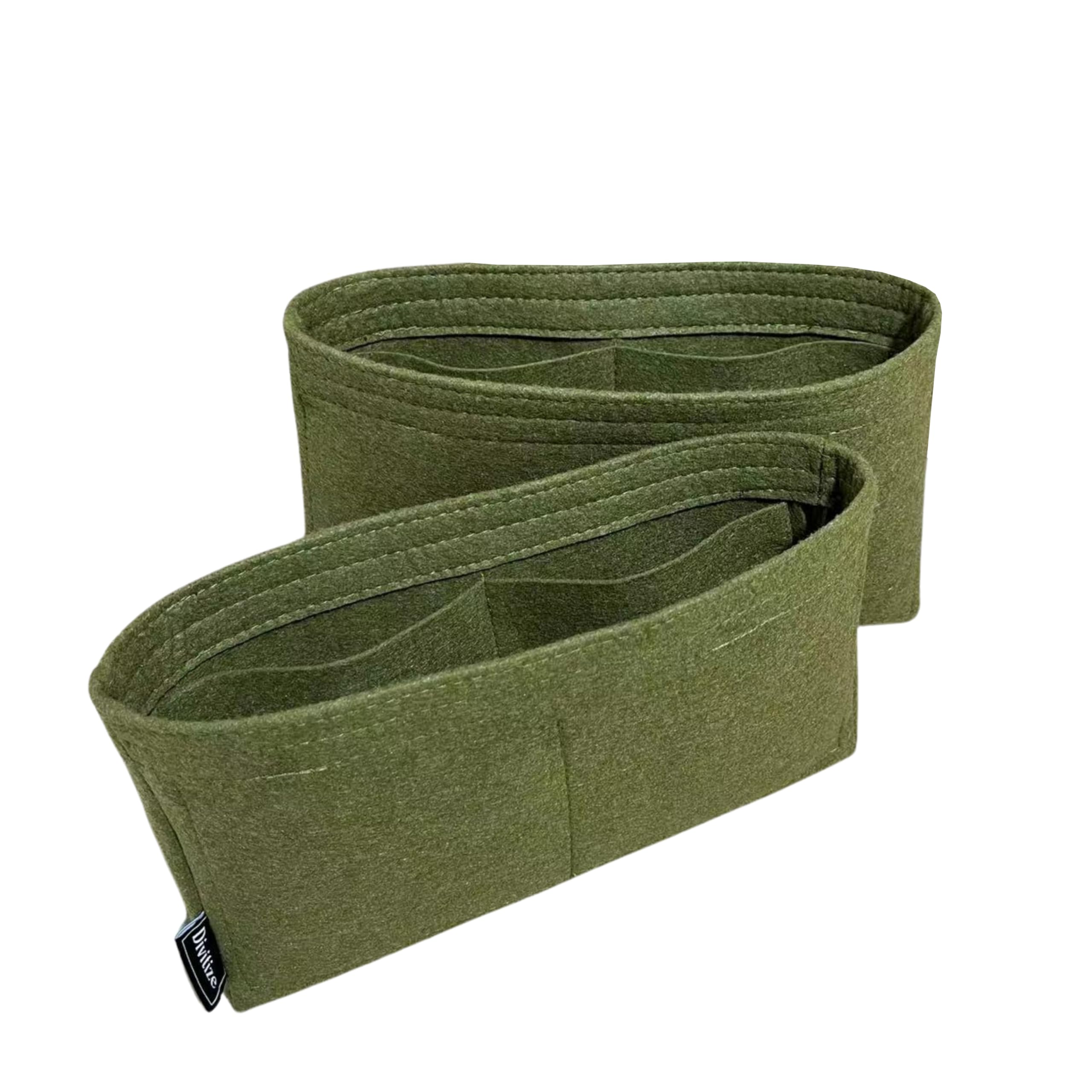 Premium Purse Organizer Insert for College Bags - Medium & Large Size Set of 2, 2mm Thick Sturdy Handmade Felt Bag Organizers (Beige) | Perfect for School, Travel & Daily Essentials Storage
