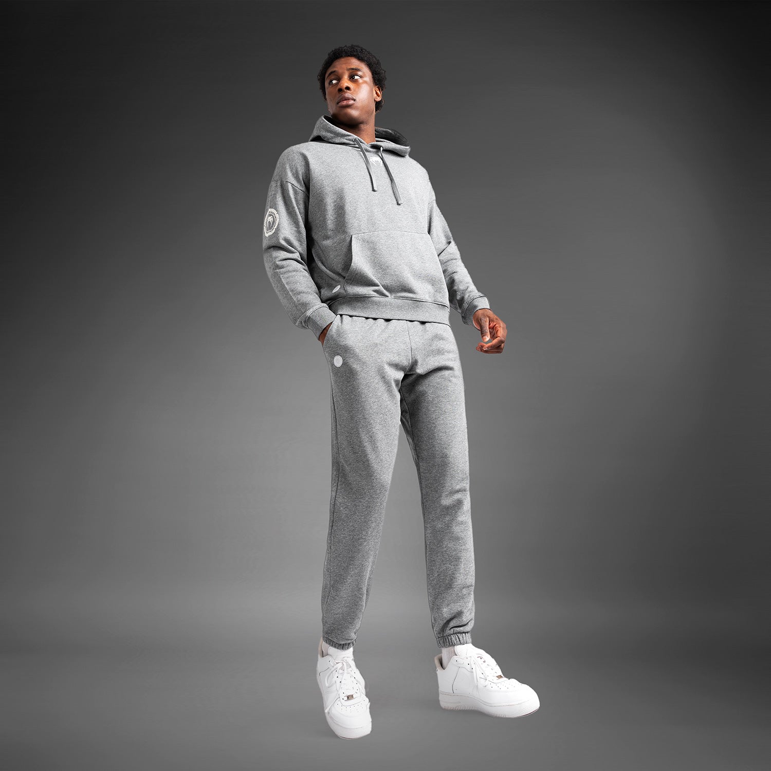 Venum Vortex XL Lite Men's Hoodie - Lightweight & Breathable Pullover for Training & Gym - Light Heather Grey - Perfect for MMA, Boxing & Streetwear Fashion
