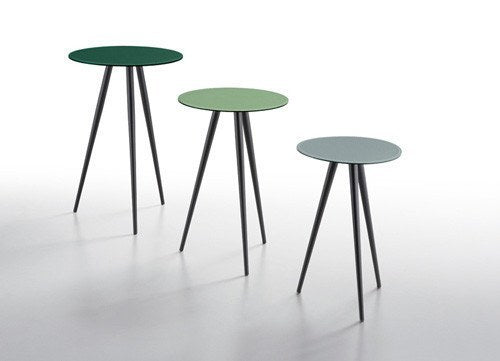 Midj Trip Side Table - Modern End Table with Sturdy Metal Frame, Perfect for Living Room, Bedroom, or Outdoor Use - Compact Accent Table for Coffee, Books & Decor