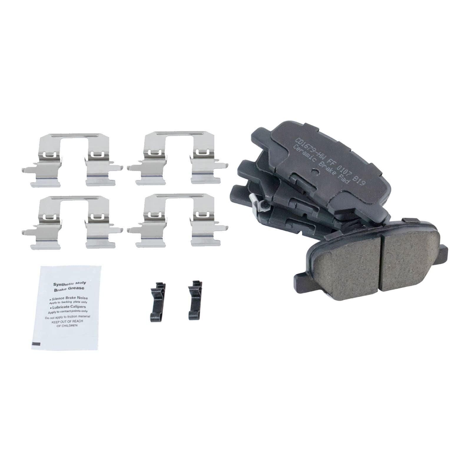 High-Performance Front & Rear Ceramic Brake Pads & Rotors Kit for 2014-2015 Mazda 6 - Includes Brake Chemical Kit for Smooth Stopping Power - Perfect for Daily Commuting & Highway Driving