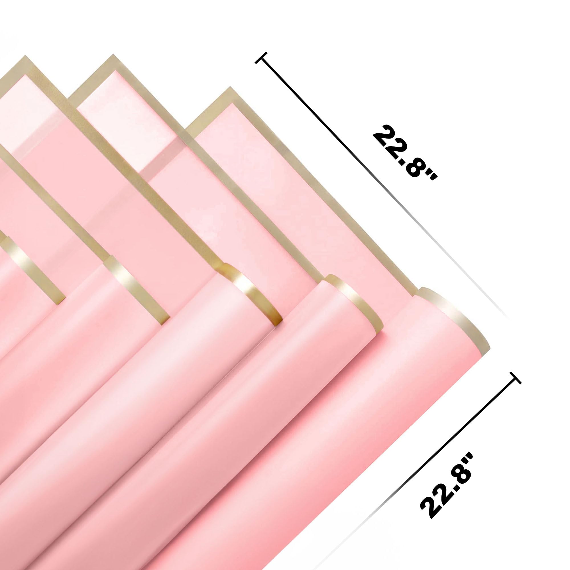 Alijoy 20 Sheets Pink Floral Wrapping Paper - 22.8