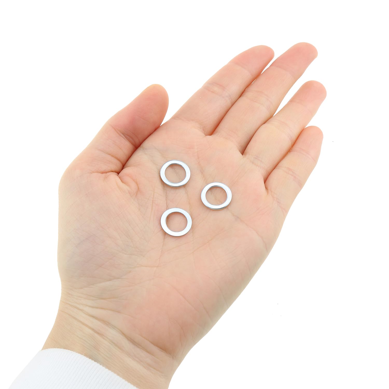 100PCS Skateboard Speed Washer Truck Axle Washer Ring - 8x11x12MM Flat Washers for Skateboard & Longboard Maintenance - Perfect for Smooth Rides and Board Repair Scenarios