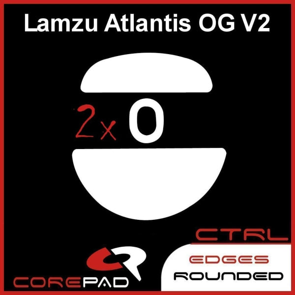 Corepad Skatez CTRL Mouse Feet for Lamzu Atlantis OG V2 / OG V2 4K / OG V2 Pro - Ultra Smooth Gliding Mouse Skates for Gaming & Professional Use