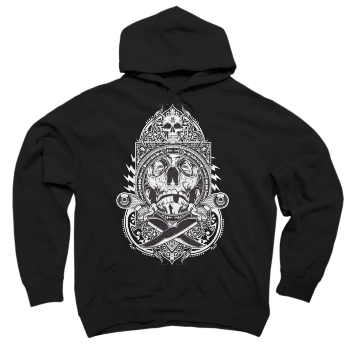 Design By Humans Unisex Knife Fight by Hydro74 Pullover Hoodie - Stylish Streetwear for Men & Women | Perfect for Casual Outfits, Urban Fashion, and Everyday Comfort