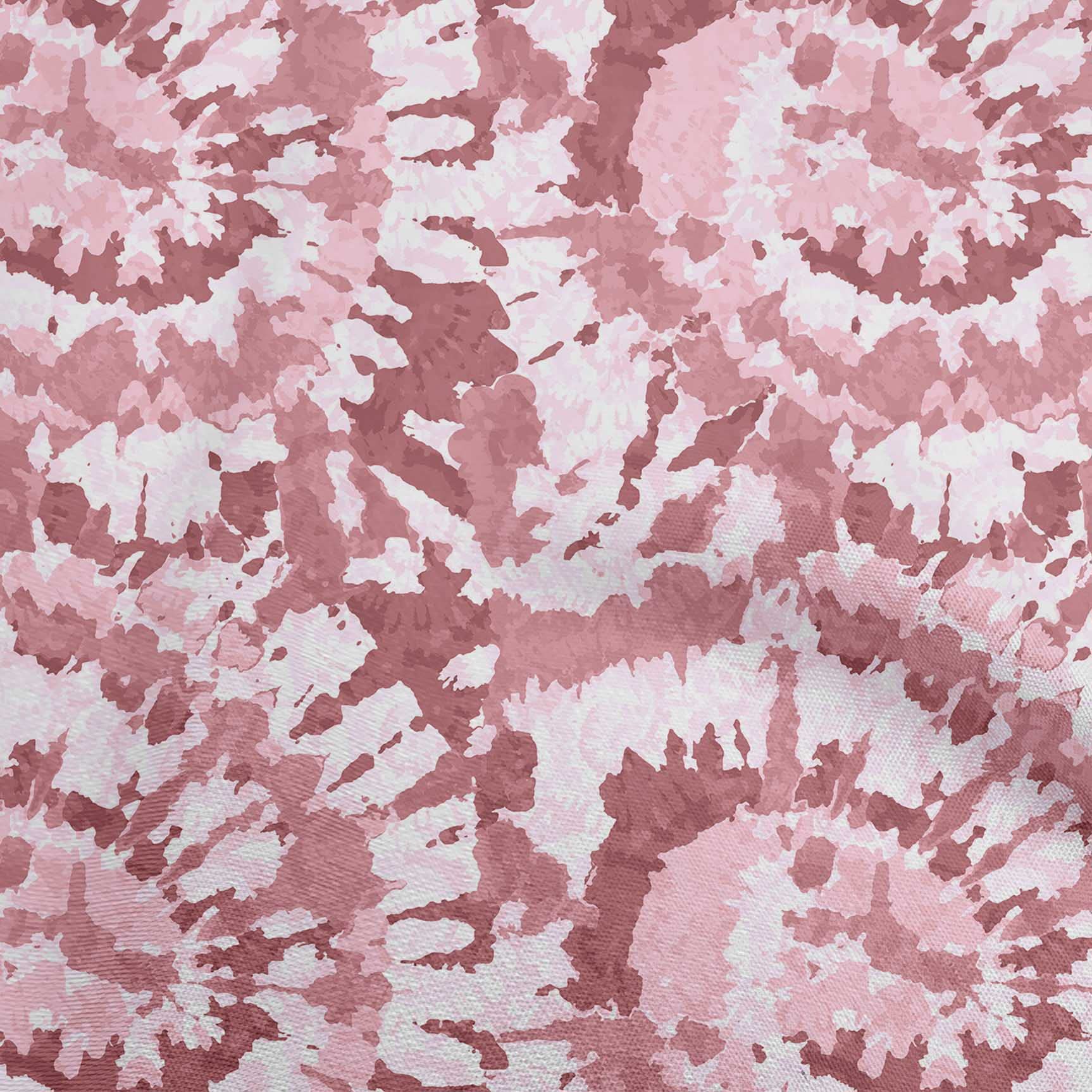 oneOone Polyester Spandex Pink Tie-Dye Fabric - 56 Inch Wide Asian Style Dress Material for DIY Clothing, Home Decor & Craft Projects