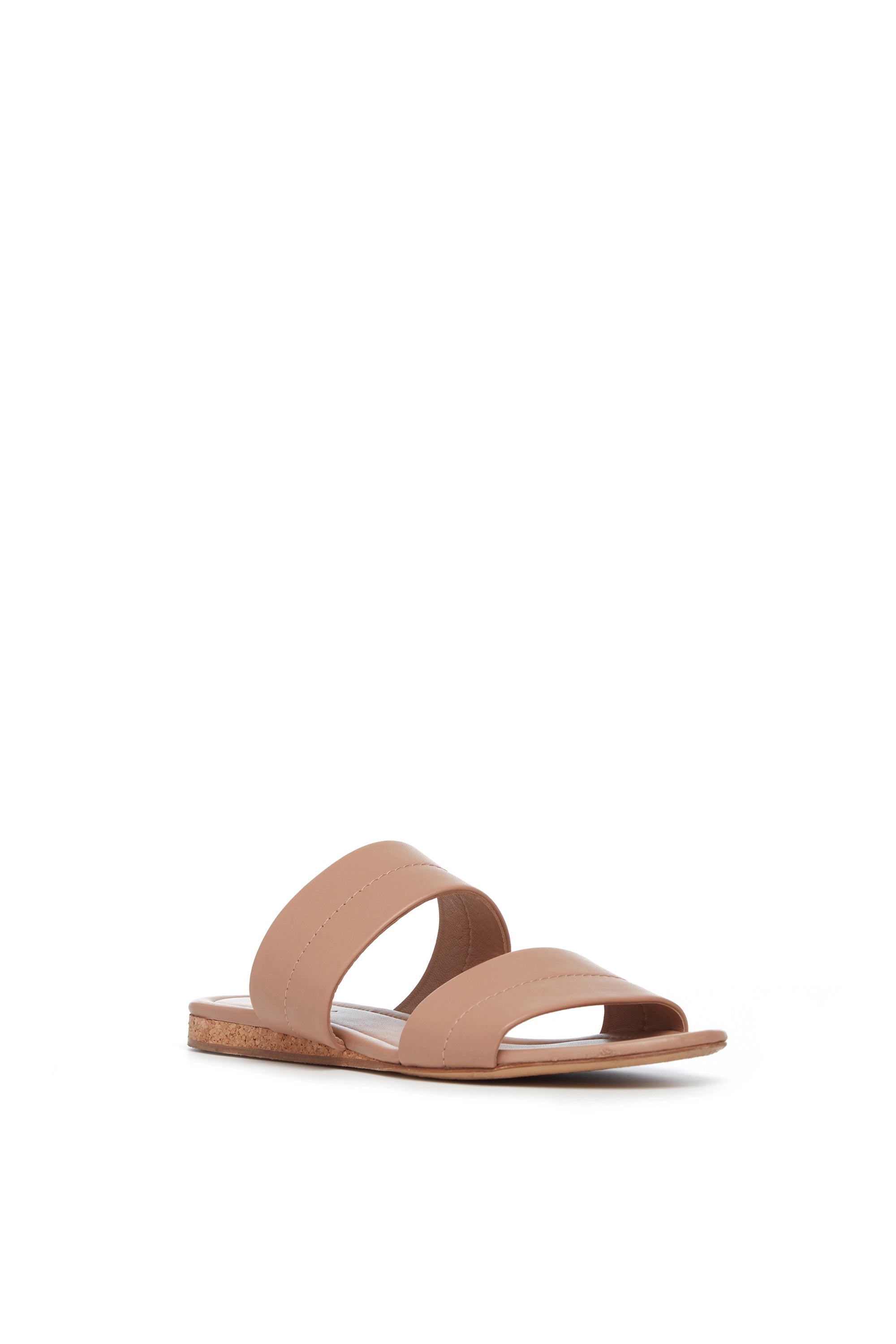 Lora Flat Sandal in Dark Camel Nappa Leather - Women's Comfortable Leather Slides for Summer | Perfect for Beach, Vacation & Casual Outfits